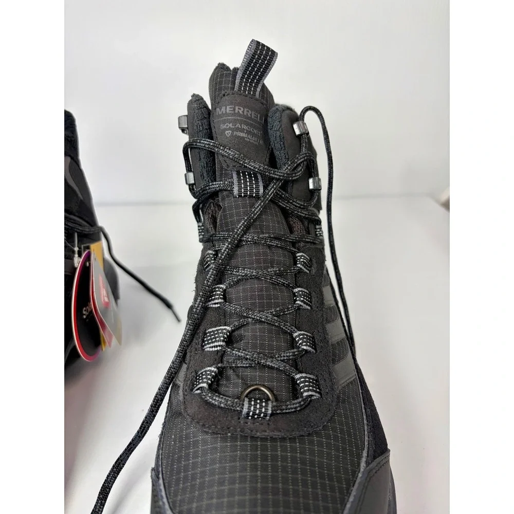 Merrell Moab Speed Thermo Mid Mens 11 WP Hiking Boots Black Primaloft Vibram Y2K